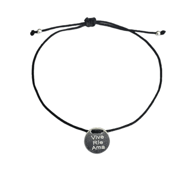 Pulsera Hilo Mini VIVE RÍE AMA - Atesorame