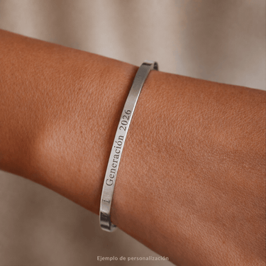 Esclava Personalizada Unisex 4mm Plata - Atesorame