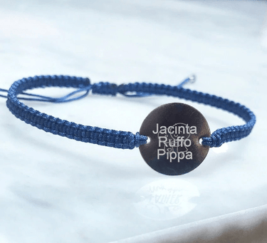 Pulsera Personalizada Tejida Azul - Atesorame