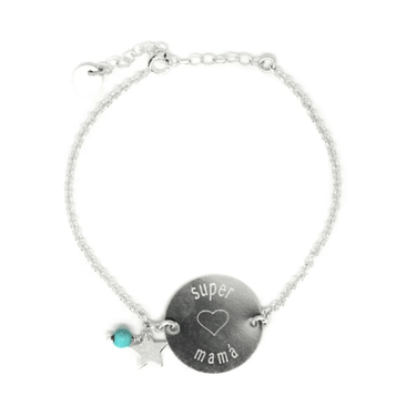 Pulsera Grabada Medalla 18mm - Atesorame