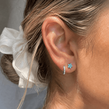 Piercing Mona Turquesa Plata - Atesorame