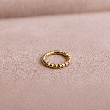 Argolla Dots 11mm oro 14k Unidad - Atesorame