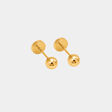 Aros Abridores Ball 4mm oro 18k - Atesorame