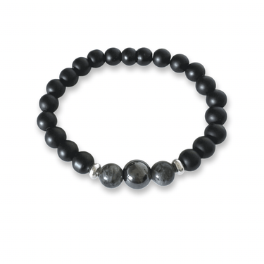 Pulsera Hombre Hematita Onix Matte - Atesorame