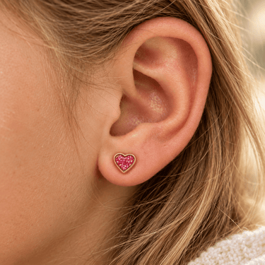 AROS SENSITIVE KIDS - CORAZÓN GLITTER ROSA - Atesorame