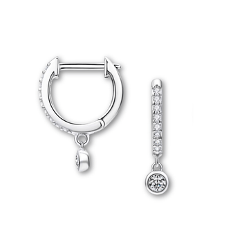 Argollas Moissanita Punto de Luz Silver - Atesorame