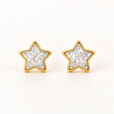 AROS SENSITIVE KIDS - ESTRELLA GLITTER BLANCA - Atesorame