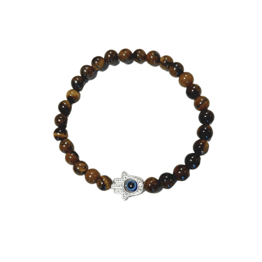 Pulsera Hombre Hamsa Ojo de Tigre - Atesorame