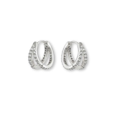 Argollas Megan Silver - Atesorame