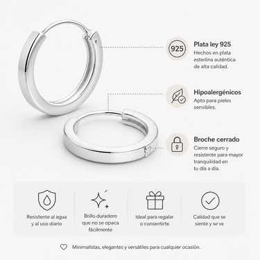 Argollas Plain Rectas - Atesorame