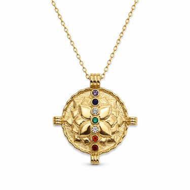 Collar Amuleto Chakras Gold - Atesorame