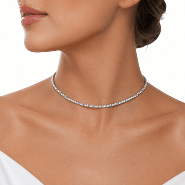 Choker Tennis Plata - Atesorame