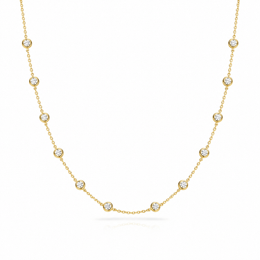 Collar Moissanita Elena Gold 20 - Atesorame