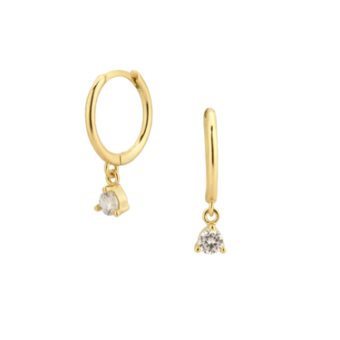 Argollas Punto De Luz Gold - Atesorame