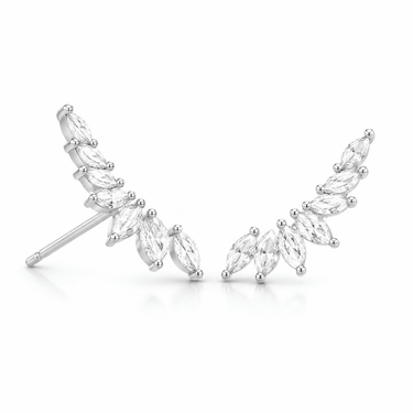 Aros Astral Silver Cristal - Atesorame