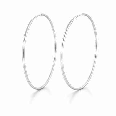 Argollas Carol 60mm Plata - Atesorame
