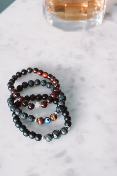 Pulsera Hombre Cruz Ojo Buey - Atesorame