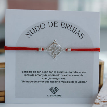 Pulsera Nudo De Bruja Hilo Rojo - Atesorame
