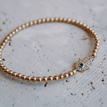 Pulsera Ball Hamsa Oro 14k - Atesorame