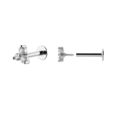 Piercing Chloe Silver Tope Plano - Atesorame