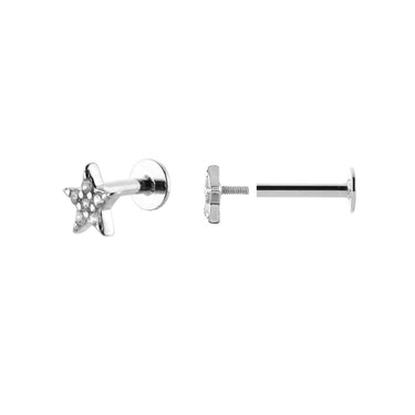 Piercing Star Silver Tope Plano - Atesorame
