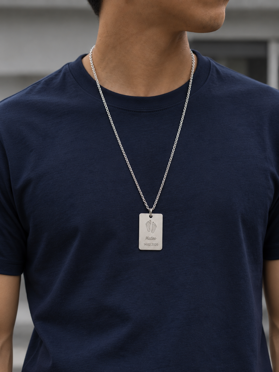 Collar de placa personalizado para hombre
