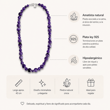 Collar Aura Amatista - Atesorame