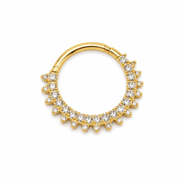 Argolla Daith Shine 15mm oro 14k Unidad - Atesorame