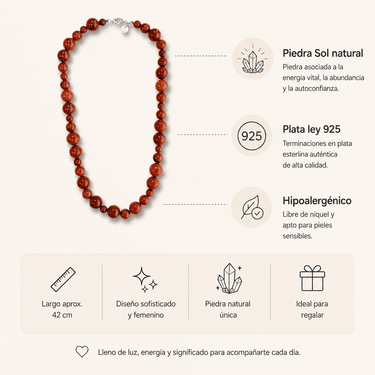 Collar Aura Piedra Sol - Atesorame
