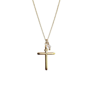 Collar Cross Cristal Gold - Atesorame