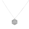 Collar Plata unisex Hexagonal - Atesorame
