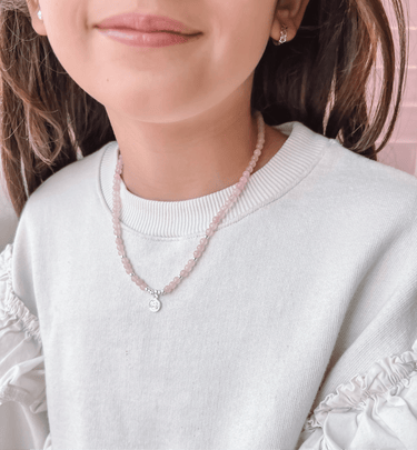 Collar Kids Cuarzo Rosa Angel De La Guarda - Atesorame