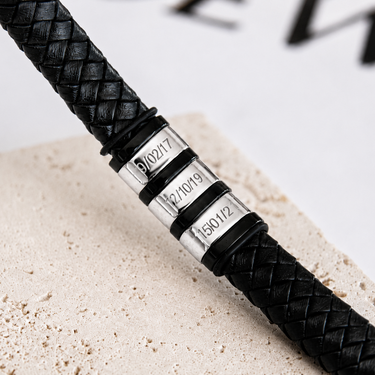 Personalized Leather Bracelet Men