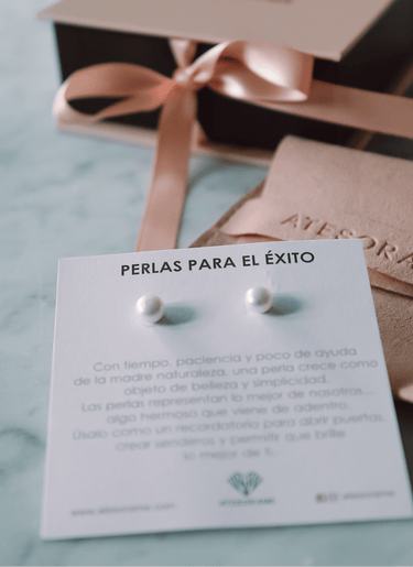 Aros Perlas Naturales 6mm - Atesorame