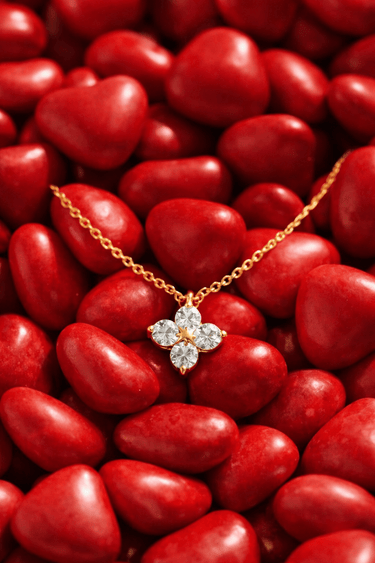 Collar Moissanita Trebol Gold - Atesorame