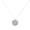 Collar Plata unisex Hexagonal - Atesorame