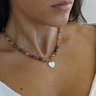 Collar Personalizado Heart Piedras Naturales - Atesorame