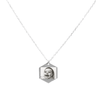 Collar Plata unisex Hexagonal - Atesorame