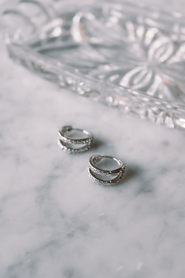Argollas Megan Silver - Atesorame