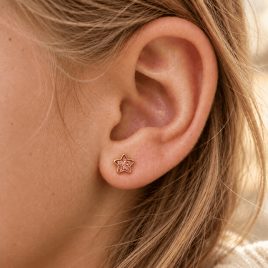 AROS SENSITIVE KIDS - ESTRELLA GLITTER ROSA - Atesorame