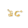 Argollas Triple Astrid Gold - Atesorame
