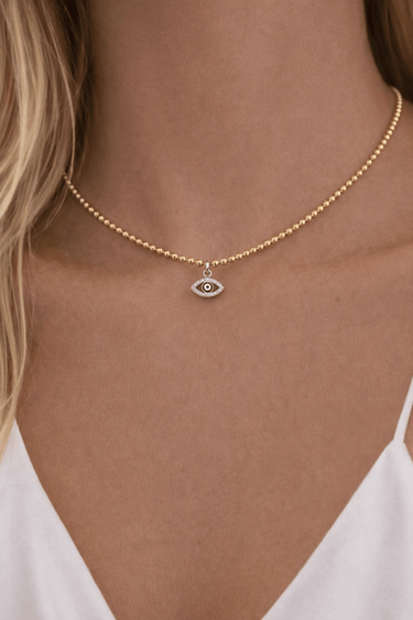 Collar ball Ojo Turco Oro 14k - Atesorame