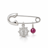 Ganchito Protector San Benito Rubi Plata 925 - Atesorame