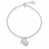 Pulsera Plata Flor de Loto cuarzo rosa - Atesorame