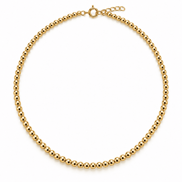 Collar Ball 3mm oro 14K - Atesorame