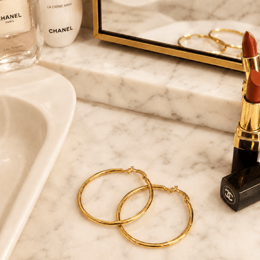 Argollas Slim 40mm Gold - Atesorame