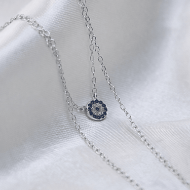 Collar doble hamsa Ojo Turco Silver - Atesorame