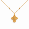 Collar Medalla Cruz Gold - Atesorame