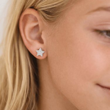 Aros Niña Star Plata - Atesorame