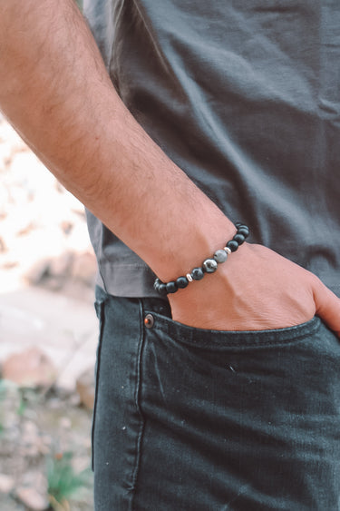 Pulsera Hombre Hematita Onix Matte - Atesorame